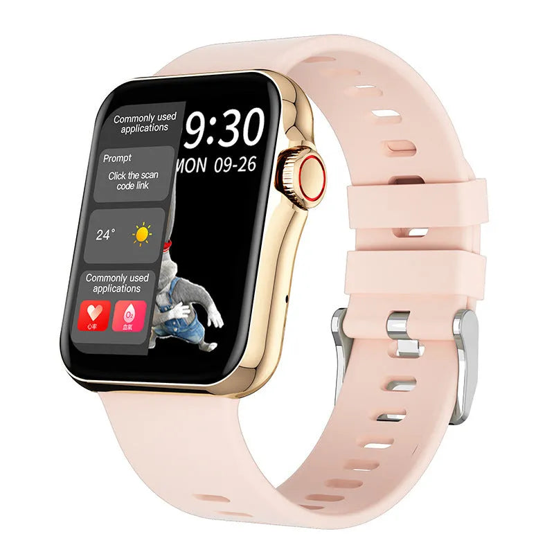 D06 colour screen Bluetooth smart watch with black liquid silicone strap on a wrist.