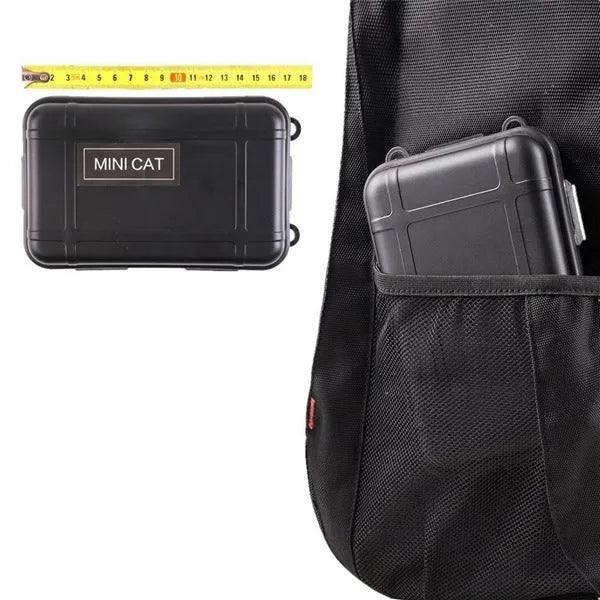 13-piece black stainless steel outdoor survival kit with tactical flashlight and emergency tools