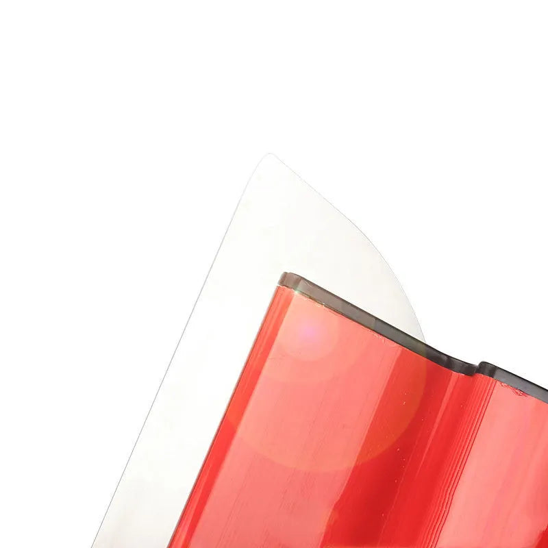 Red 40cm levelling scraper with 0.2mm blade thickness for wall putty and wallpaper work