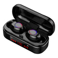 Wireless Bluetooth TWS headset with LED battery display and charging case