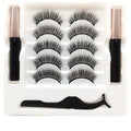 Magnetic eyelashes and eyeliner set with five pairs of false mink lashes