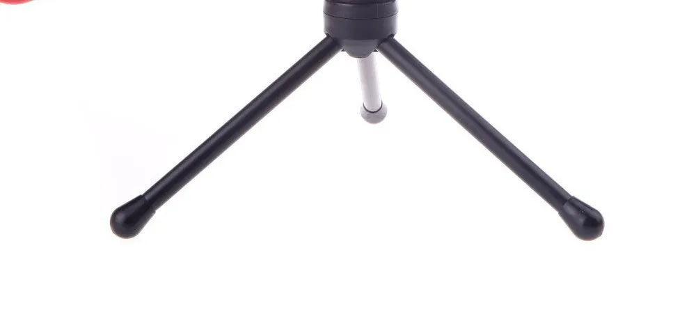 Black wired PC microphone with clip holder and 1.85m cable for chatting singing karaoke