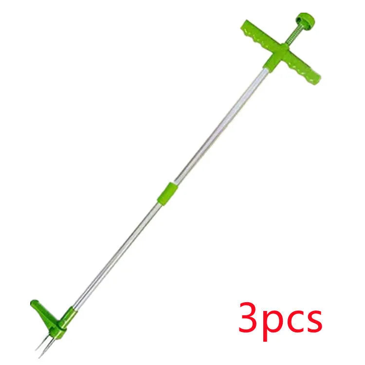 Aluminium and plastic manual garden weeding tool measuring 50cm in length.