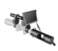 Black digital night vision goggles with 5 inch LCD display and objective lenses