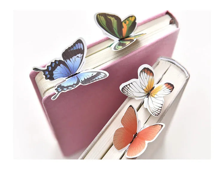 Fun Dream butterfly paper bookmark with Japanese Korean cute design, 13.5 cm by 5.5 cm.