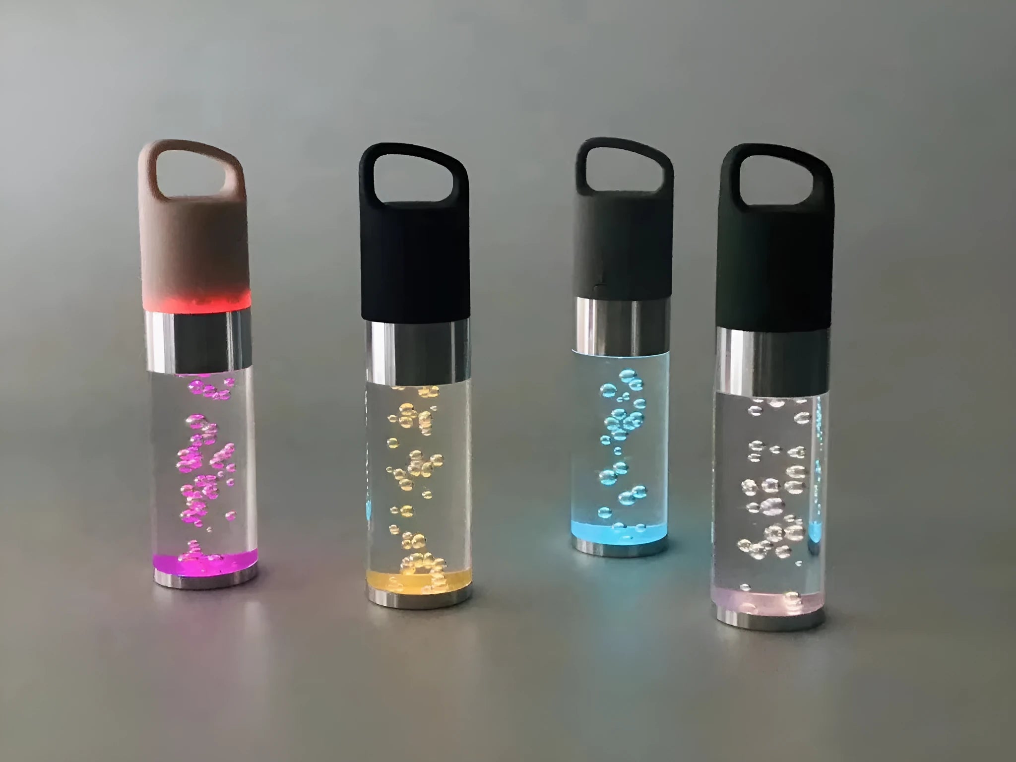 Portable Bluetooth speaker with colourful crystal light in pink colour with carrying handle