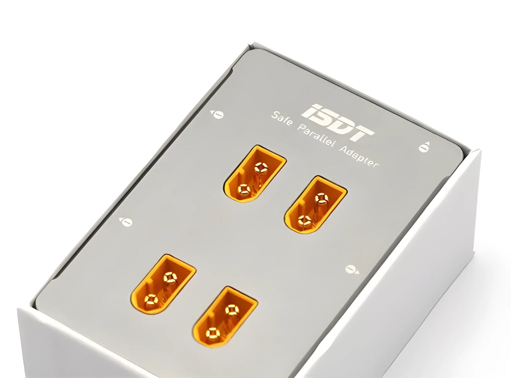 Grey Astor parallel charging board for drone batteries with colour-coded ports