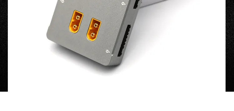 Grey Astor parallel charging board for drone batteries with colour-coded ports