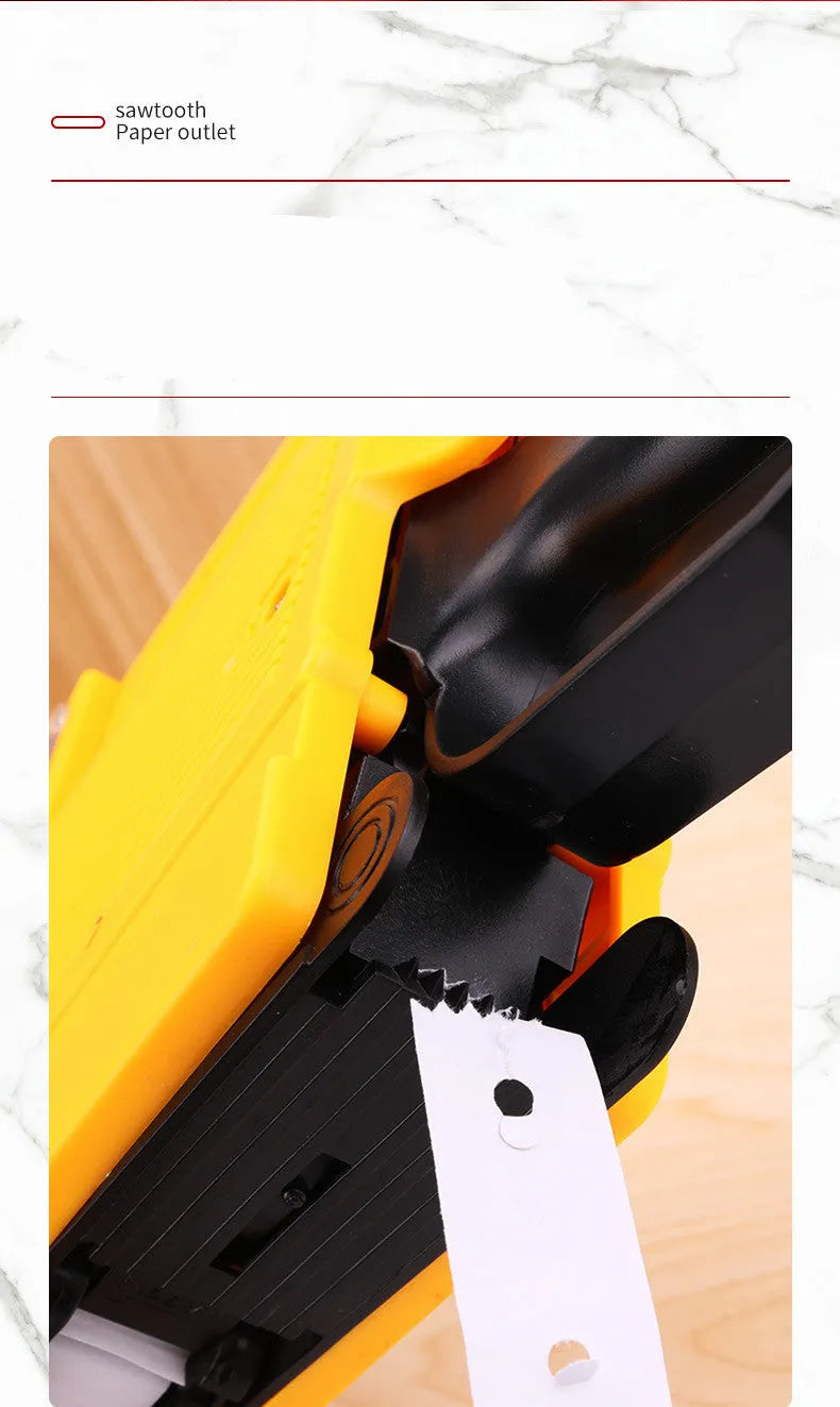 Manual supermarket price coding machine in blue, red, or yellow colours with ink roller