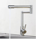 Silver stainless steel dual-open hot and cold 360-degree rotating kitchen mixer tap