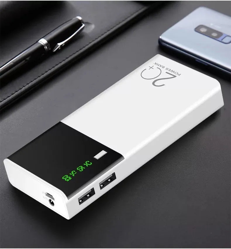 Black rice 20000mAh power bank portable charger with compact 135x60x20mm size