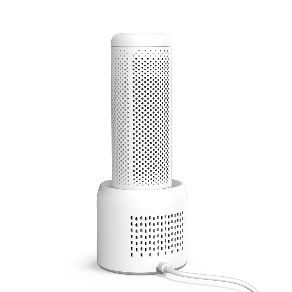 Small white mini dehumidifier with 1 litre tank for rooms up to 10 square metres