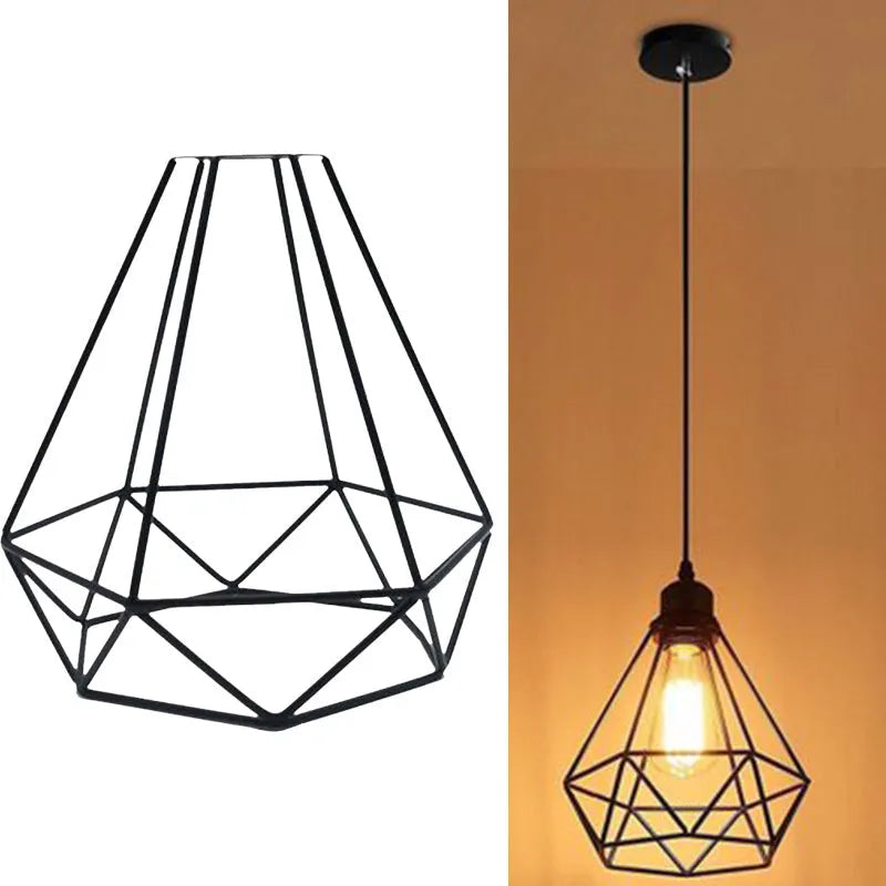 Black iron LED chandelier with modern design for living room ceiling mounting
