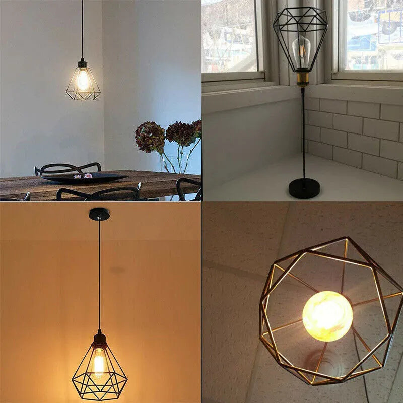 Black iron LED chandelier with modern design for living room ceiling mounting