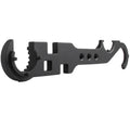 Black multi-function combination wrench for AR15 and M4 rifle maintenance
