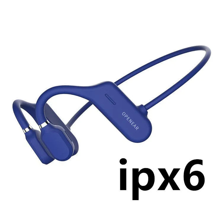 In-ear open-ear wireless sports headphones in black, grey, and red colours with ear-hook design for running