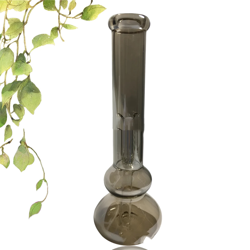 American-style geometric pure colour glass vase ornament for tabletop display.