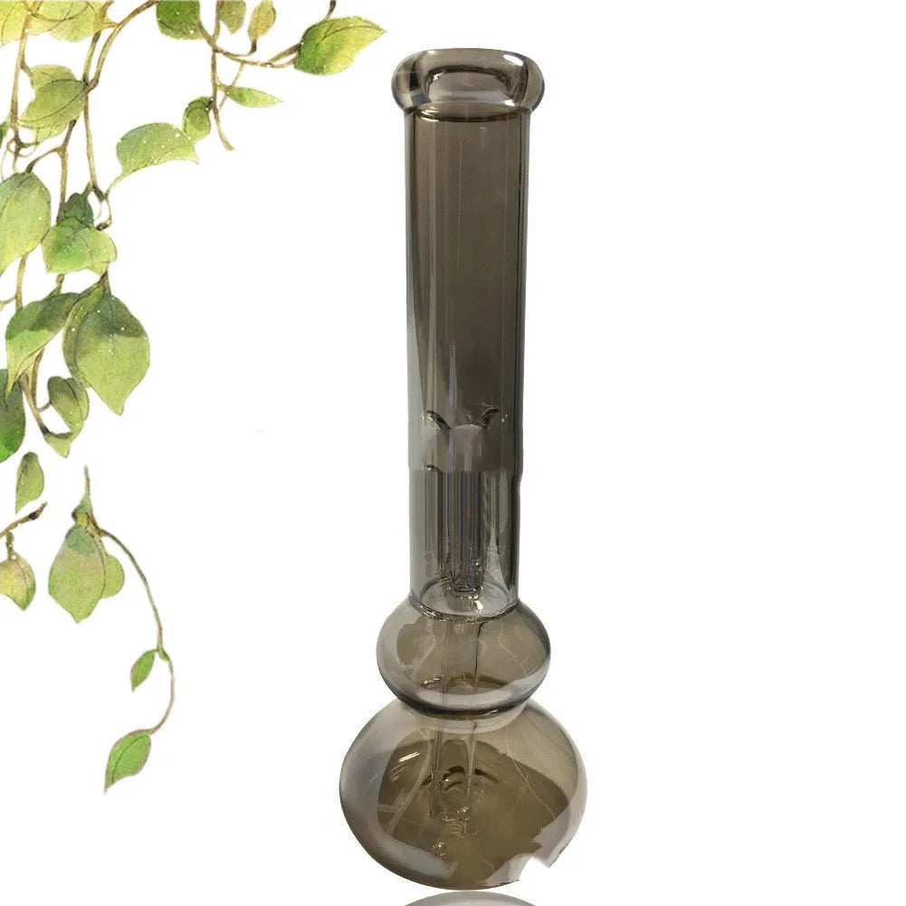 American-style geometric pure colour glass vase ornament for tabletop display.