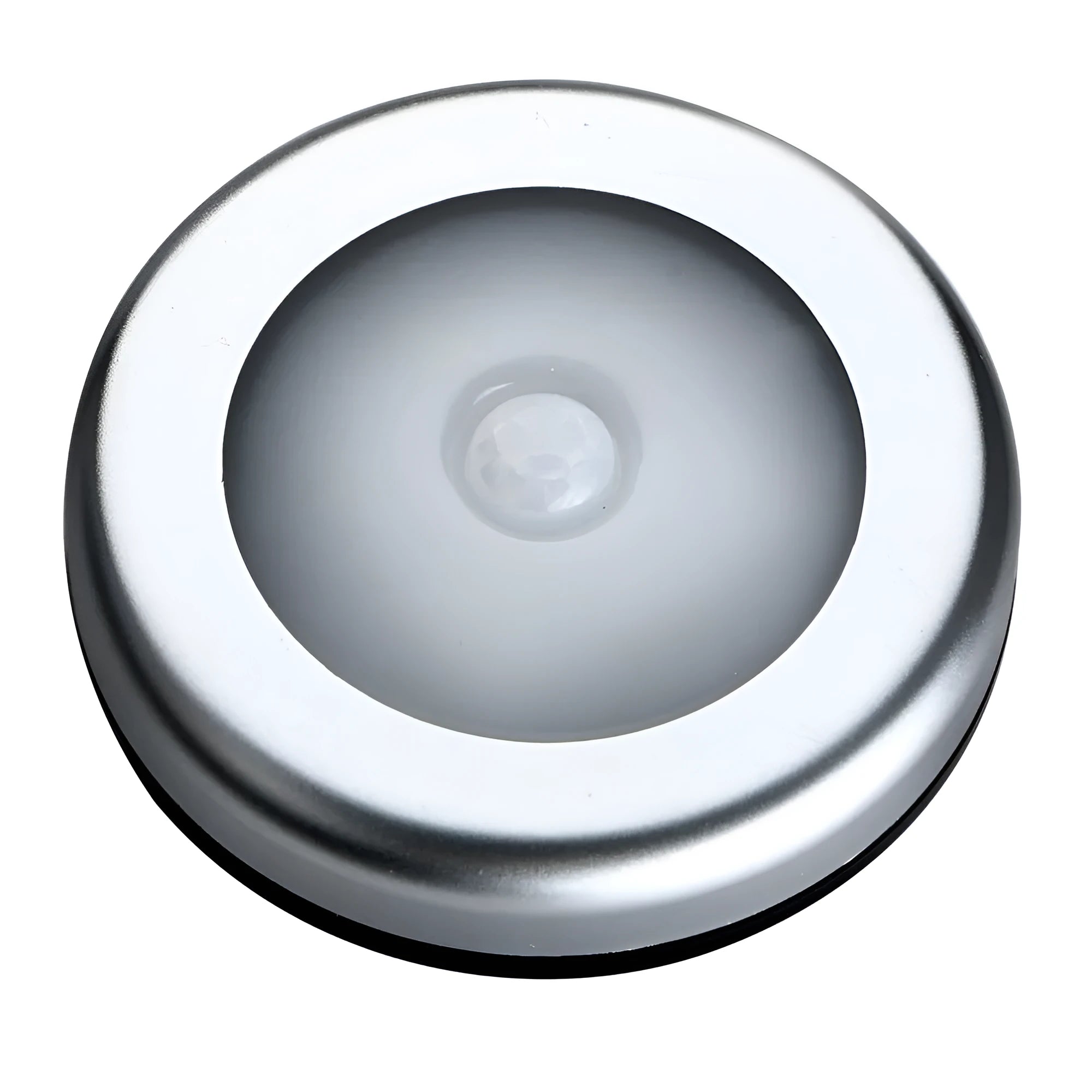 Silver wireless motion sensor night light with square 80mm PC plastic shade