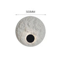 White iron wall lamp in modern simple style, showing 300mm and 500mm size options