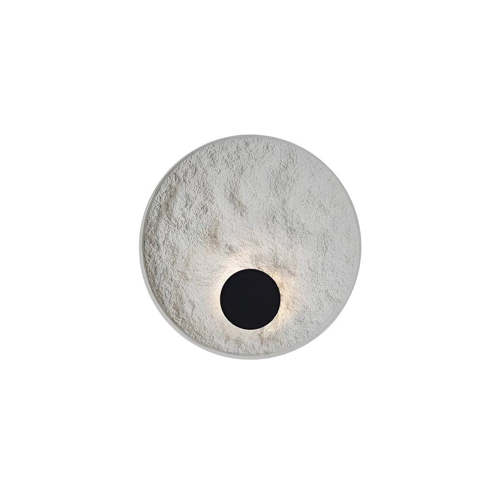 White iron wall lamp in modern simple style, showing 300mm and 500mm size options