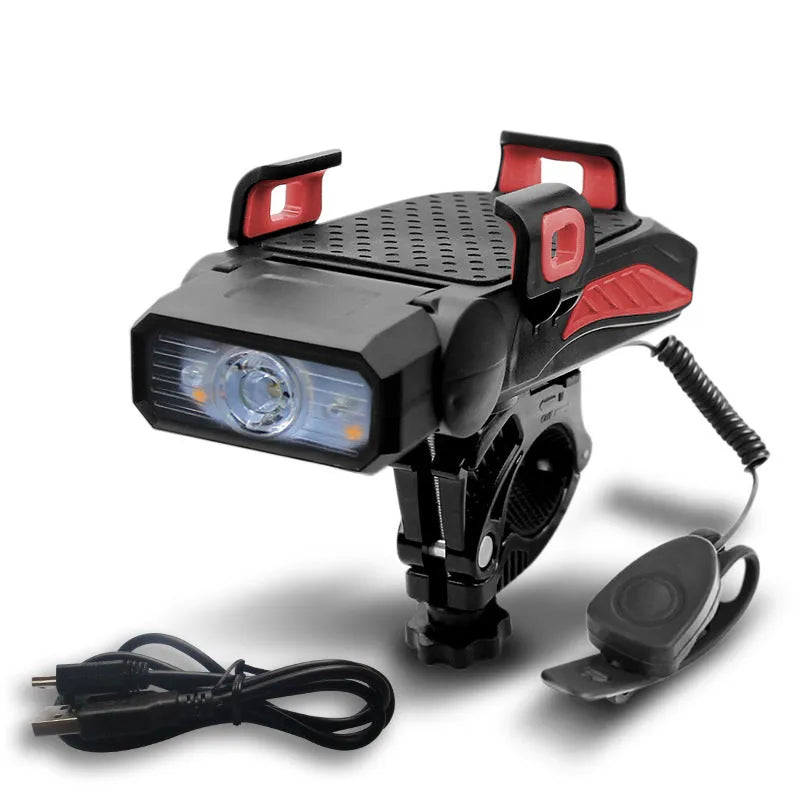 Rechargeable bicycle light in multiple colours with single or double LED lamp options