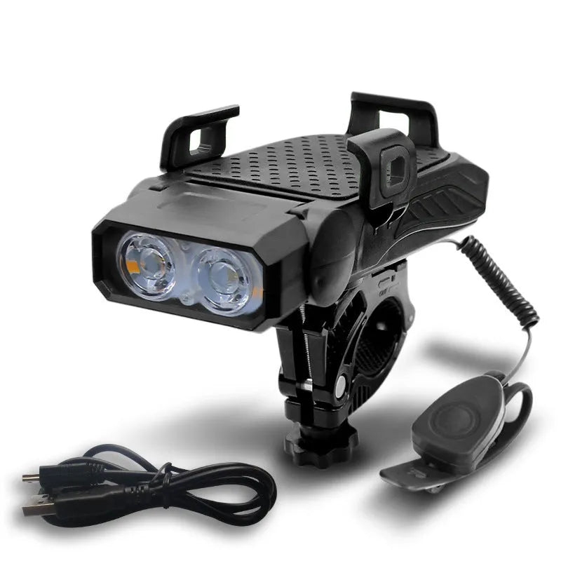 Rechargeable bicycle light in multiple colours with single or double LED lamp options