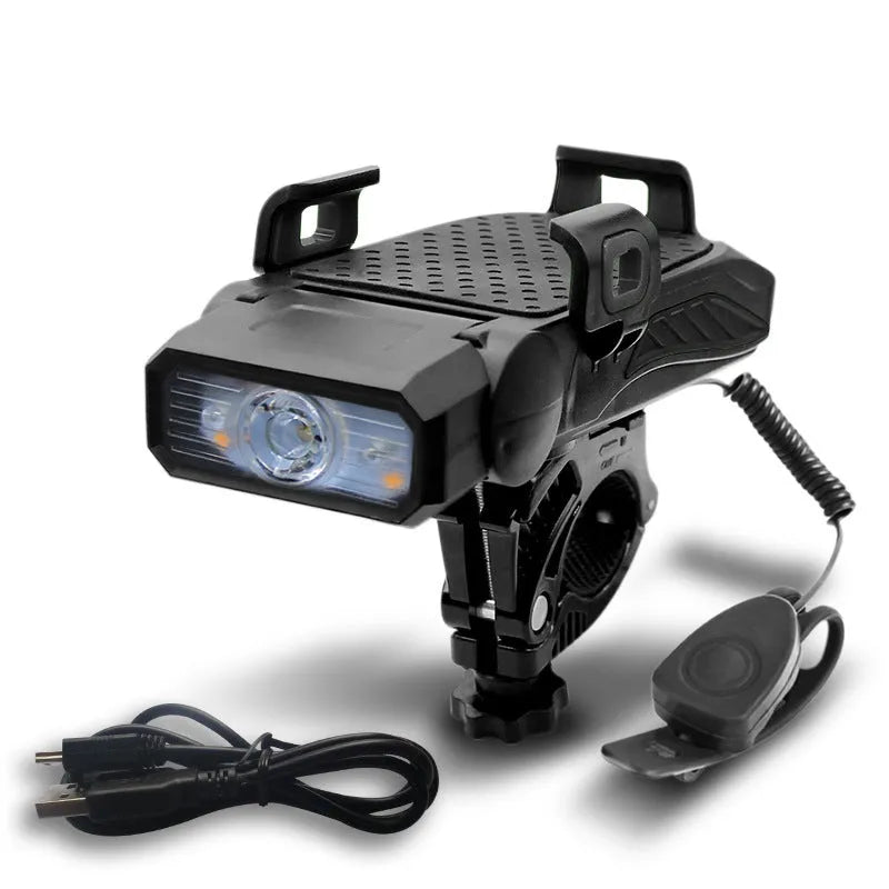 Rechargeable bicycle light in multiple colours with single or double LED lamp options