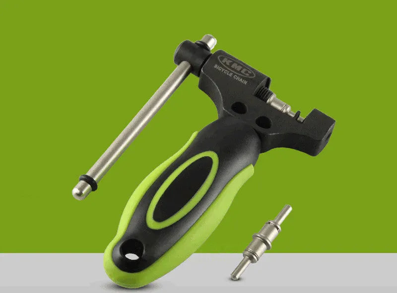 Green steel bicycle chain tool with double shaft mechanism for chain type 0