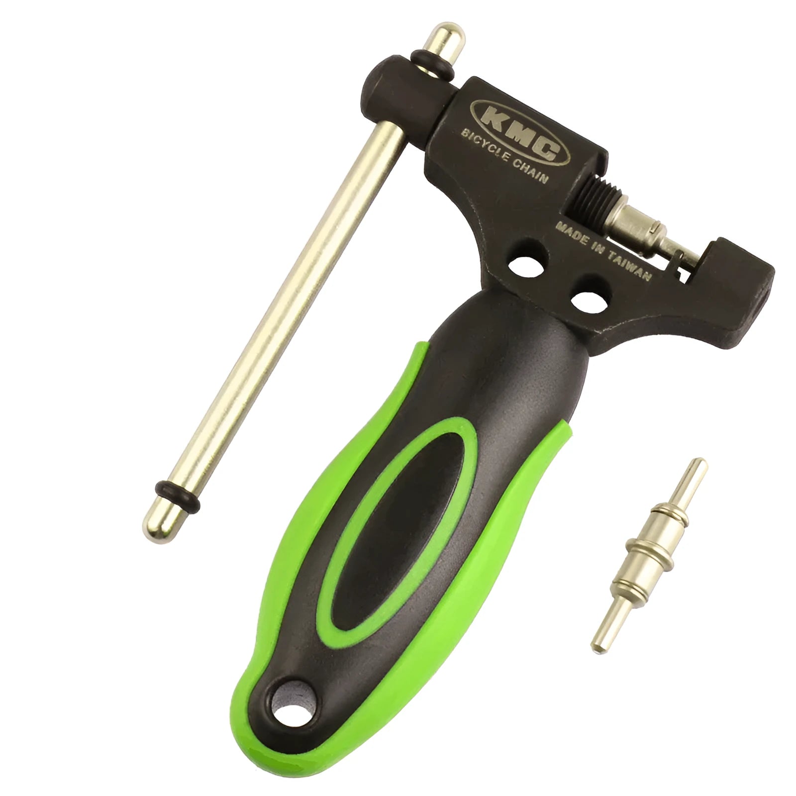 Green steel bicycle chain tool with double shaft mechanism for chain type 0