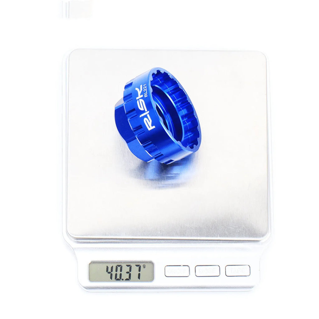 Blue aluminium direct mount disc removal wrench for 12-speed bicycle brake systems