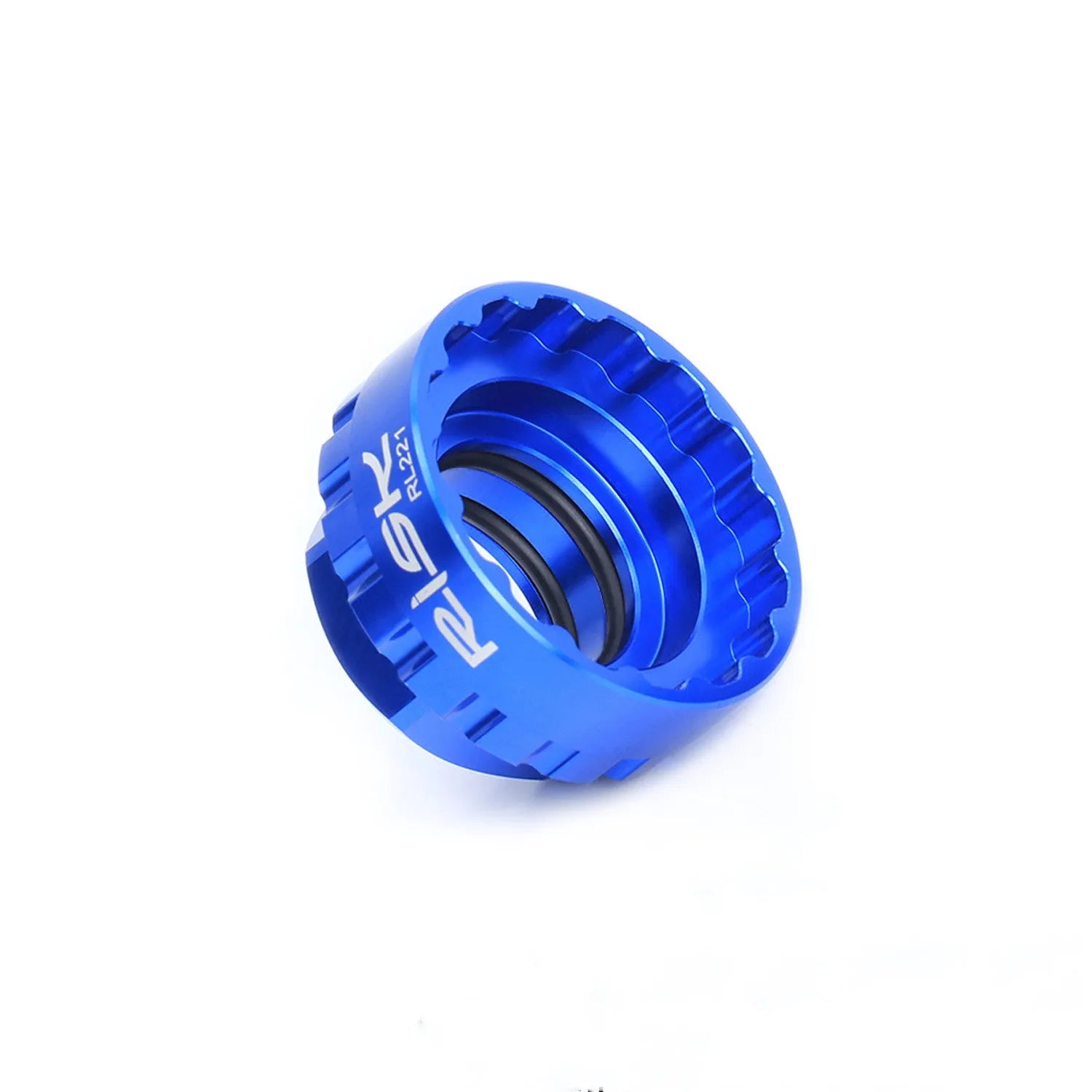 Blue aluminium direct mount disc removal wrench for 12-speed bicycle brake systems