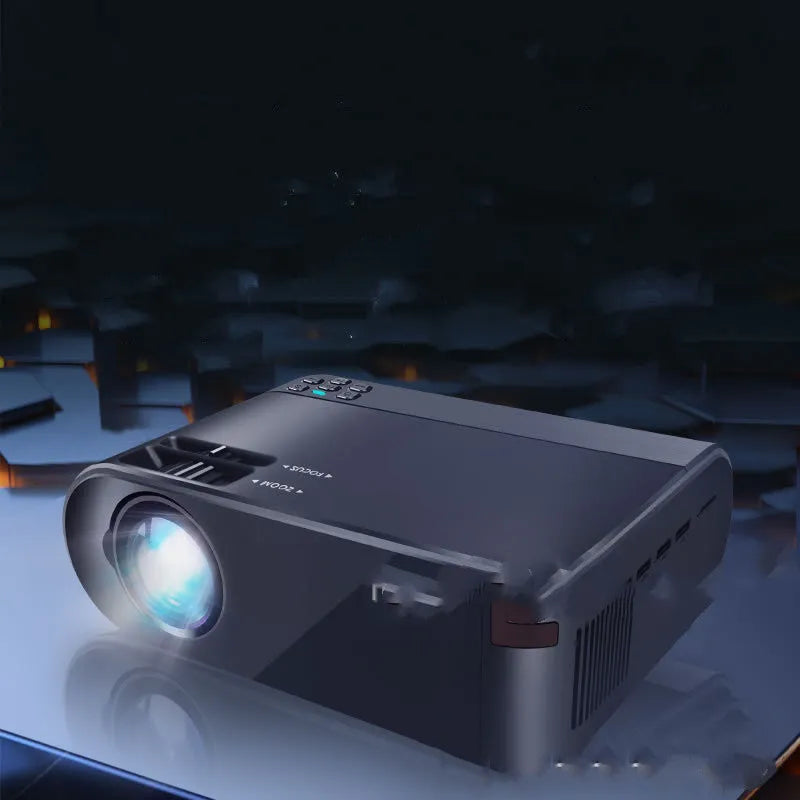 Portable Android WiFi projector with 8K lens and AI voice control