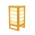 Solid wood Korean style bedside lamp with bamboo wood lamp holder