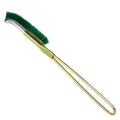 Green elbow-shaped nylon wire cleaning brush with metal construction for rust removal