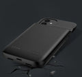 Black wireless back clip battery for iPhone 12 with ultra-thin TPU soft bag design