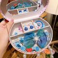 Cocoli series children's headdress and hair clip jewellery set with storage box in burgundy colour