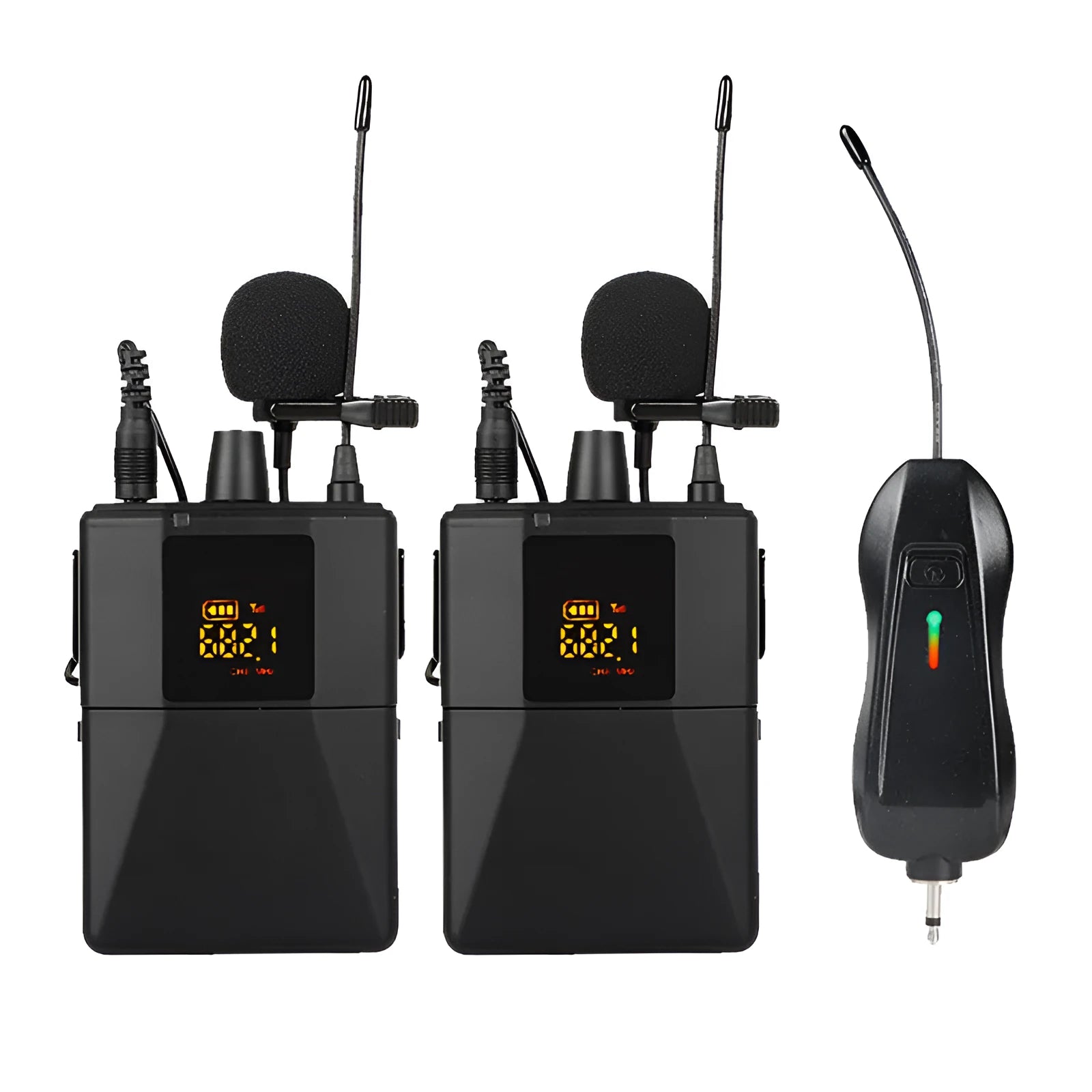 Little Bee X3 black wireless lavalier microphone with clip and 1.2 metre cable