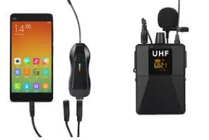 Little Bee X3 black wireless lavalier microphone with clip and 1.2 metre cable