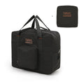 Cube-shaped black travel storage bag made from 300D Oxford cloth with a sealed zip closure.