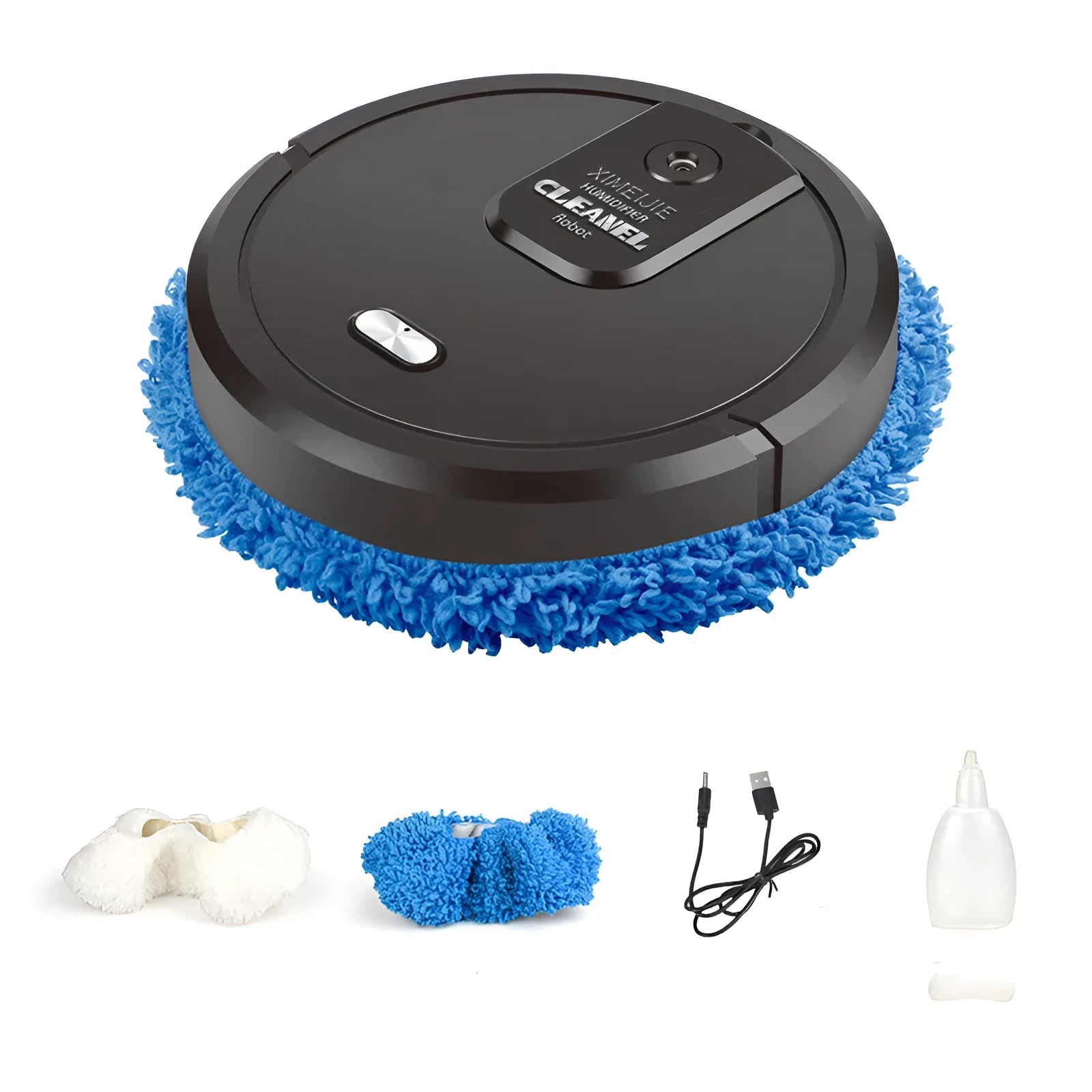 Automatic spray sweeping and mopping robot for home cleaning in selected colour