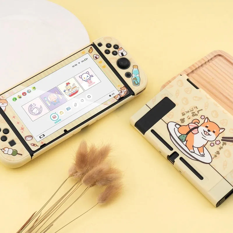 Sea Otter silicone protective case with back grip housing for Nintendo Switch Lite controller