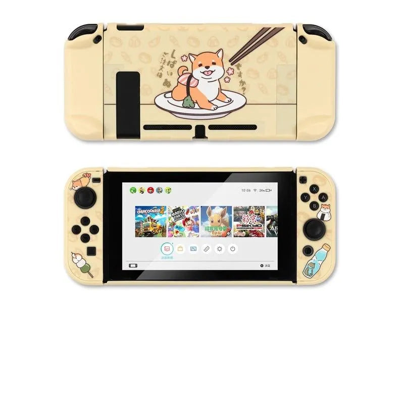Sea Otter silicone protective case with back grip housing for Nintendo Switch Lite controller