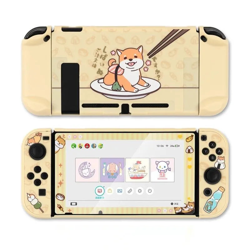 Sea Otter silicone protective case with back grip housing for Nintendo Switch Lite controller