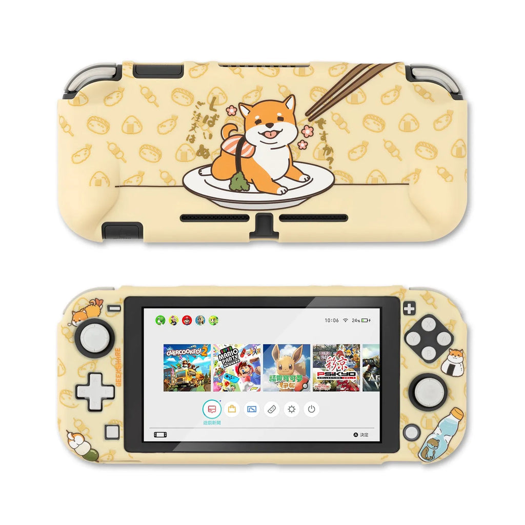 Sea Otter silicone protective case with back grip housing for Nintendo Switch Lite controller