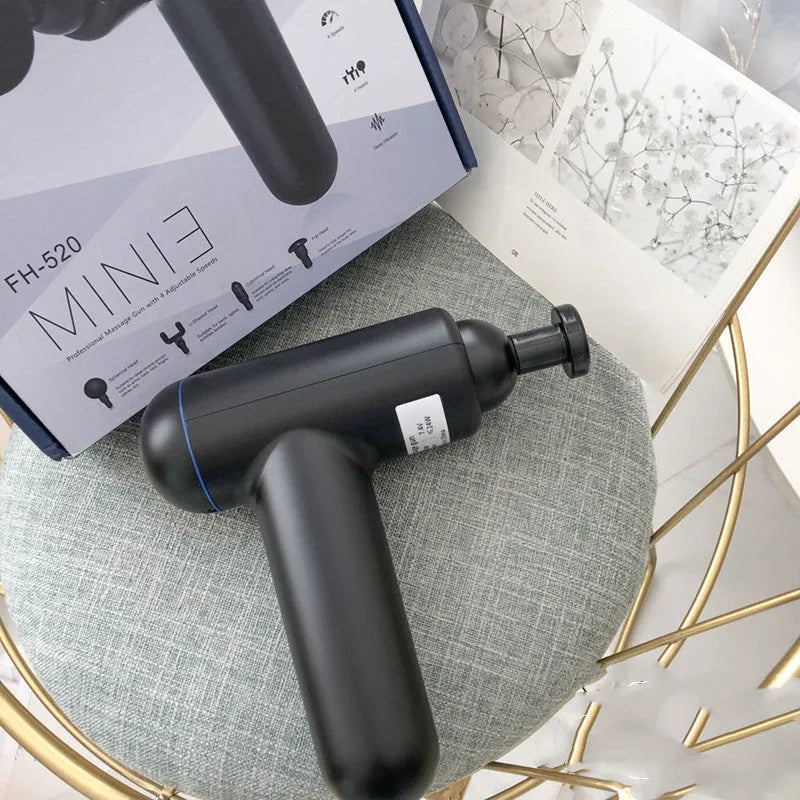 God fascia gun handheld muscle massager in black red white colours with USB charging
