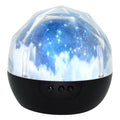 Starry sky projector showing cosmic constellation projection patterns with plastic housing