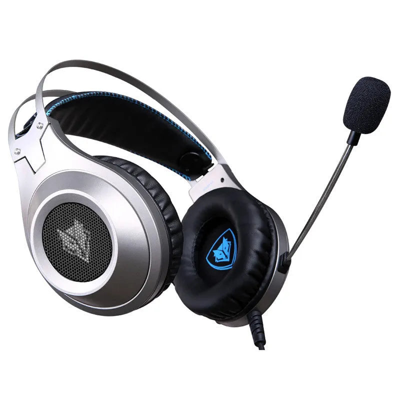 Black wired computer headset with USB plug and built-in microphone for PC use