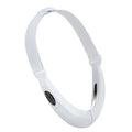 White ABS plastic facial lifting device with red and blue light therapy for home skincare