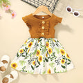Sleeveless summer dress for toddler and young girls in one of six colours.